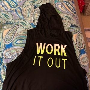 Black and green workout shirt